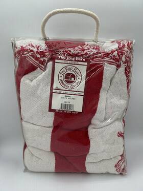408179 The Rug Barn American Classics Red White Stripe 46 Inch X 67 Beach Throw Blanket