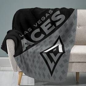 The Sleep Squad T8-wba-ace-lg1 Las Vegas Aces Logo 60 X 80 Raschel Plush Blanket A Super-soft Wn