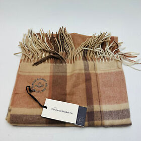 The Tartan Blanket Co. Lambswool Baby In Neutral Multi Check Nwt