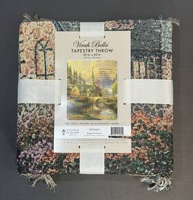 Tqt5425 Thomas Kinkade Tapestry Throw Blanket The Lord S Prayer On Dogwood Chapel 50x60 Inch