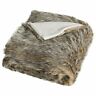 Thr723a-6072 Safavieh Dusty Faux Fur Throw Blanket In Gray 889048547360