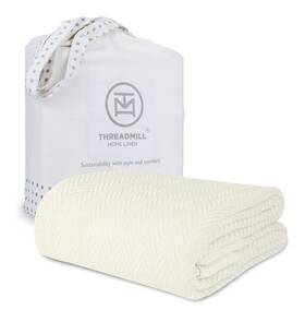 B07jm4dysy Threadmill Luxury Cotton Blankets For Queen Size Bed All-season 100% Qu