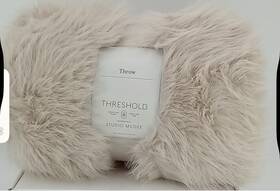 Threshold 198850294363 Faux Fur Throw Blanket Ivory - Designed By Studio Mcgee