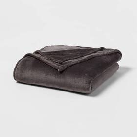 50928635 Threshold King Microplush Bed Blanket Hot Coffee -