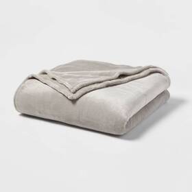 78421062 Threshold Twin/twin Xl Microplush Bed Blanket Gray -