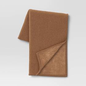 87762665 Threshold Teddy Boucle Throw Blanket Brown -