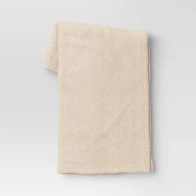 87762667 Threshold Teddy Boucle Throw Blanket Cream -