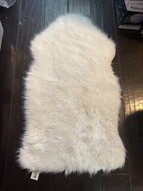 88006960 Threshold Faux Fur Pelt Throw Blanket Ivory -