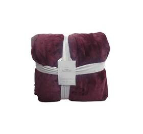 90289510 Threshold Full/queen Ultra Soft Plush Blanket Maroon