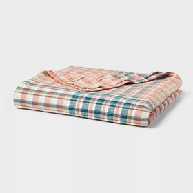 91466207 Threshold Full/queen Spring Matelasse Blanket Plaid -