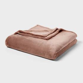 92206000 Threshold King Microplush Blanket Brown -