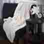 Thro-1 Lavish Home Faux Mink Fur Throw Lounge Blanket Fashion Luxury Decor