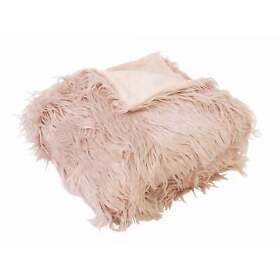 Thro Faux Mongolian Decorative Throw Pink