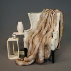 B006o0s3mw Throw Faux Luxurious Fur 54x36 Champagne Long Blanket Hair