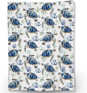 B0d7sds4lq Ti Caldi Watercolor Sea Turtle Blanket Soft Flannel Throw 60 50 Inch