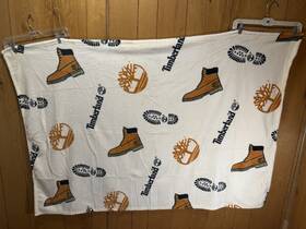 W6087872 Timberland Unisex Gwp Plush Boot Graphic Throw Blanket Eh6 Beige 40x55 Inch Limited