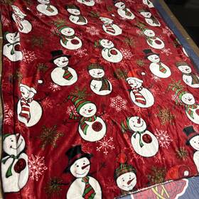 Tirrinia 011517442407 Christmas Throw Sherpa Blanket 50 X 60 Snow Man Pattern Super Soft Fluffy Sherp