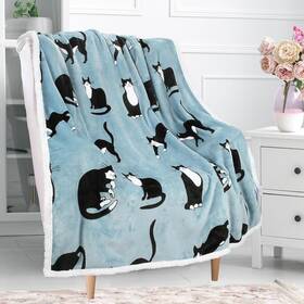 Tirrinia 791315225867 Sherpa Flannel Fleece 50 Inch X 60 Blanket Soft Cozy Warm Throw Sofa Couch Bed