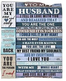 To My Husband Blanket From Wife Throw Letter Blankets For Couch Sofa Bed
