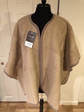 Fde5005051 Tokyo Nishikawa Vintage Brown Variety Rug Wearable Throw Blanket Poncho New /box