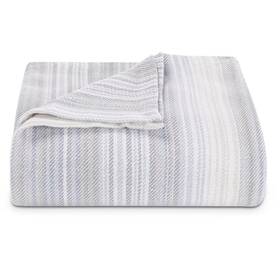 81034026 Tommy Bahama King Sandy Shore Striped Bed Blanket Beige Accent -