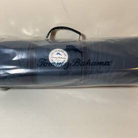 Inv01012 Tommy Bahama Outdoor Packable Blanket 50 Inch X 70 Blue Waterproof Backing New
