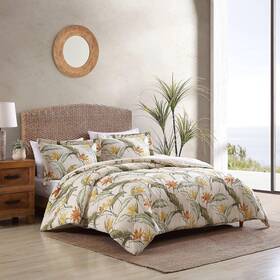 Ushsfn1217072 Tommy Bahama - Queen Duvet Cover Set Cotton Bedding Off-white/multi