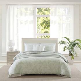 Ushsfn1280239 Tommy Bahama - King Duvet Cover Set Soft Art Of Palms Spring Green 100% Cotton