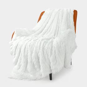 Toonow 313051913916 Extra Soft Fuzzy Faux Fur Throw Blanket 50 Inch X60 Reversible Lightweight F