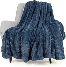 Toonow 726084379121 Faux Fur Luxury Throw Blanket Double Side Soft Fluffy Shaggy Fuzzy Blanke
