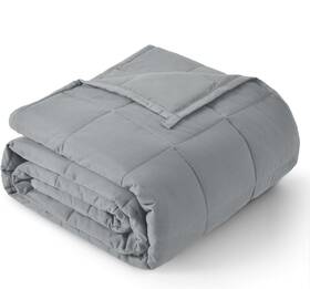 Topblan 791555665751 12lb Weighted Blanket Cooling Twin 48 Inch X72 Grey All-season Use