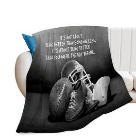 Tourrest 522899985765 Sports Football Throw Blanket Soft Warm Cozy Fleece Couch Sofa 50x40 Inch
