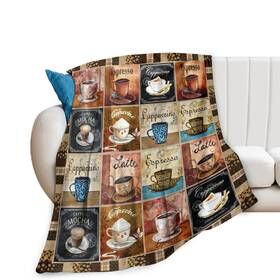 Tourrest 748174955677 Coffee Blanket Gifts For Lovers Throw Women Men Adu