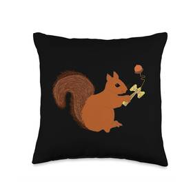4p5bdbjnh60us Traditional Japanese Kendama Game 16x16 Sweet Squirrel Throw Pillow Cup Sports