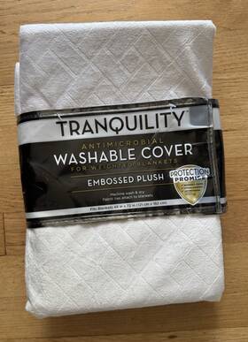 Tranquility 022415001731 Antimicrobial Washable Cover For Weighted Blankets 48 X 72 Inch Ivory