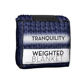 81316868 Tranquility 48 Inch X72 12lbs Chunky Knit Weighted Blanket Blue -