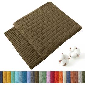 Trely220615-005 Treely Cable Throw Blanket For Couch And Bed Soft Cozy Fall Knit Farmhouse