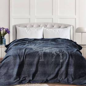 94097617 Tribeca Living Twin/twin Extra Long Reindeer Organic Cotton Oversized Blanket