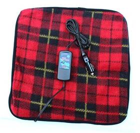 Twi-2202 Trillium Worldwide 12-volt Heated Mini Travel Pad Plaid 16 X Twi Red