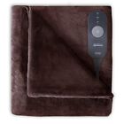 Trm8ts-r470-31a44 Sunbeam Slumber Rest Microplush Electric Throw Walnut 027045760911