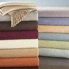 O1141 Truffle Alpaca Blend Blanket Brown Throw Cotton Fringed Bristol Sferra