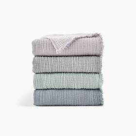90323588 Truly Soft 50 Inch X60 Two Toned Organic Throw Blanket Olive Green - Gots