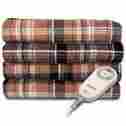 Tsm8ur-r351-25a Sunbeam Electric Heated Throw Blanket Microplush Extra Soft Fleece In Aiden Plaid Walnut 027045766333