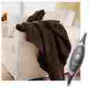 Tss8vs-x470-13a35 Sunbeam Oversized Heated Throw Blanket Sherpa Walnut Smooth Comfort 3 Heat Set Control 27045787307