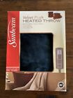 Tsv8wrr508-55ac Sunbeam Velvet Plush Electric Heated Throw Blanket Deep 2704579954
