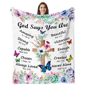 Tuniaops 746847985149 Christian Gifts For Women Blanket 60 Inch X50 - Inspirational Religious Birthday