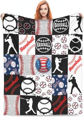 Turamurra 313092989932 Baseball Blanket Gifts For Boys Girls Soft Warm Lightweight Flannel Dec
