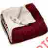 Tw8110-030-310 Sunbeam Slumberrest Heated Electric Reversible Sherpa Royalmink Throw Garnet