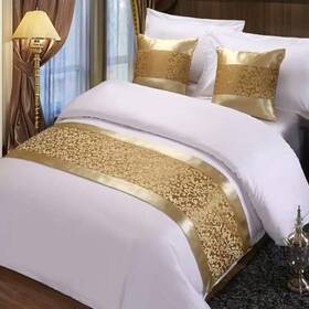 Twelve 414717469593 Champagne King Bed Scarf Runner Bedding Scarves For Home Hotel Guesthouse