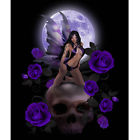 Twilight Rose Fairy Queen Blanket Warm Super Soft Plush Mink Purple Skull Moon 000001011029